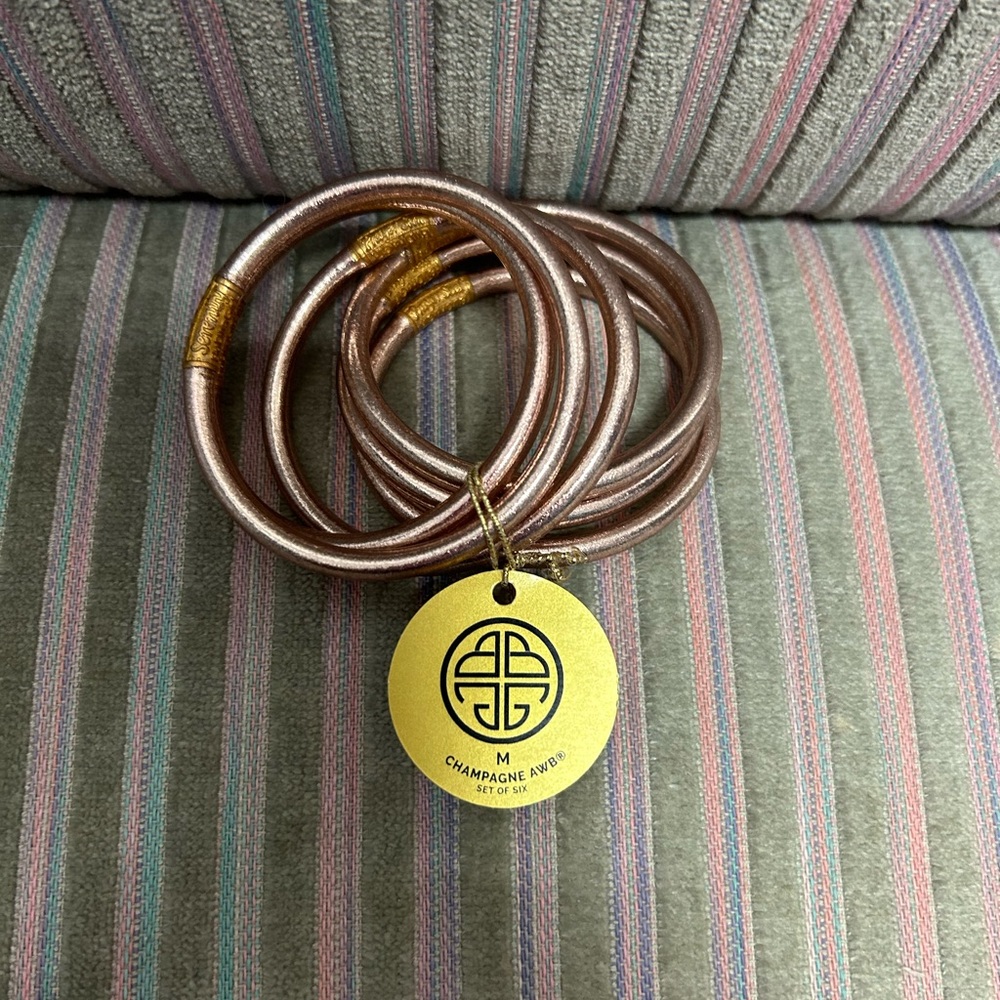 BudhaGirl champagne bangles, size medium